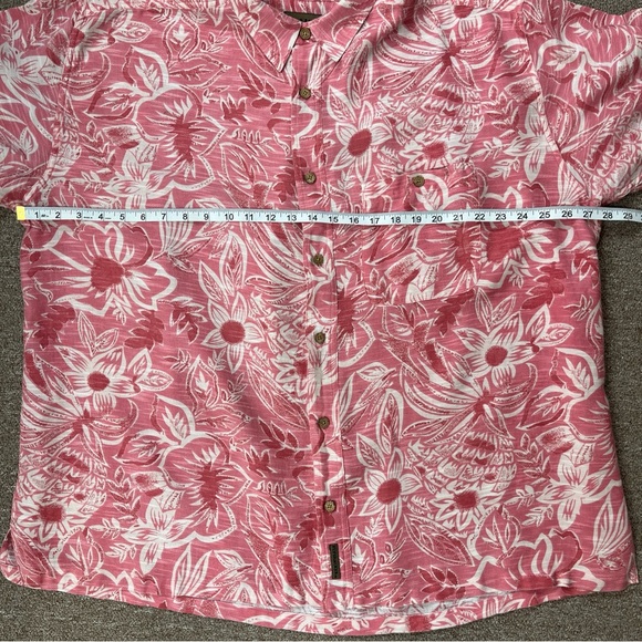 Flyshacker Clothing Co Hawaiian Shirt Mens XXL Pink White Floral Tropical - Picture 7 of 8
